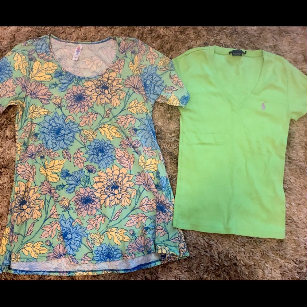 Women’s Small top lot LuLaRoe Lauren polo v neck S